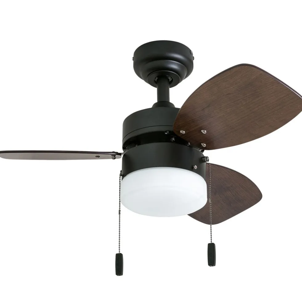 Honeywell Ocean Breeze Ceiling Fan with Frosted Cylinder Light, Bronze, 30-Inch - 50602