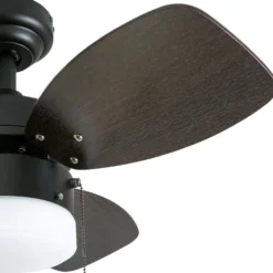 Honeywell Ocean Breeze Ceiling Fan with Frosted Cylinder Light, Bronze, 30-Inch - 50602