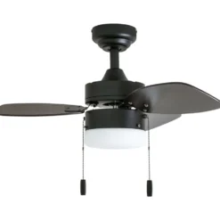 Honeywell Ocean Breeze Ceiling Fan with Frosted Cylinder Light, Bronze, 30-Inch - 50602