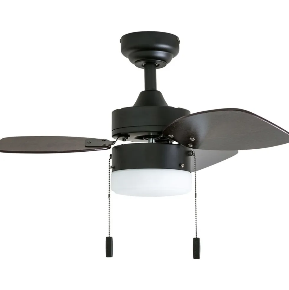 Honeywell Ocean Breeze Ceiling Fan with Frosted Cylinder Light, Bronze, 30-Inch - 50602