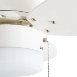 Honeywell Ocean Breeze Ceiling Fan with Frosted Cylinder Light, White, 30-Inch - 50600