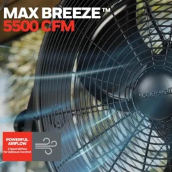 Honeywell Outdoor Wall Mount Oscillating Fan with Remote,18 Inch - 53031