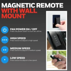 Honeywell Outdoor Wall Mount Oscillating Fan with Remote,18 Inch - 53031