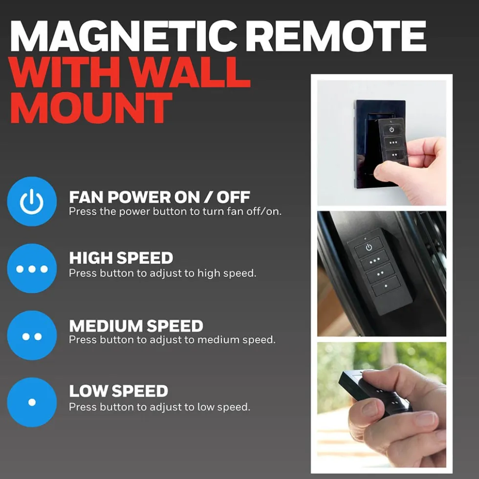 Honeywell Outdoor Wall Mount Oscillating Fan with Remote,18 Inch - 53031