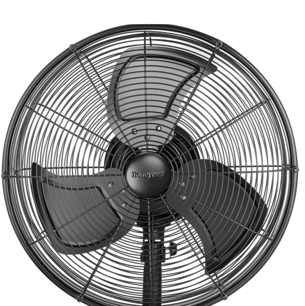 Honeywell Outdoor Wet-Rated Oscillating Wall Fan, 18 Inch, Matte Black - 53030