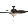 Honeywell Palm Island Indoor and Outdoor Ceiling Fan with Light, Bronze, 52-Inch - 50202