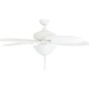 Honeywell Palm Island Indoor and Outdoor Tropical Ceiling Fan, White, 52-Inch - 50508