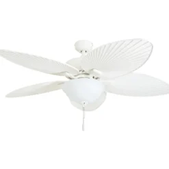 Honeywell Palm Island Indoor and Outdoor Tropical Ceiling Fan, White, 52-Inch - 50508