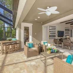 Honeywell Palm Island Indoor and Outdoor Tropical Ceiling Fan, White, 52-Inch - 50508
