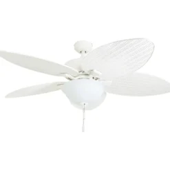Honeywell Palm Island Indoor and Outdoor Tropical Ceiling Fan, White, 52-Inch - 50508