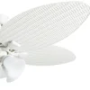 Honeywell Palm Lake Indoor and Outdoor Tropical Ceiling Fan with Bowl Light, White LED, 52-Inch - 50509