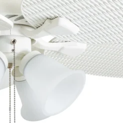 Honeywell Palm Lake Indoor and Outdoor Tropical Ceiling Fan with Bowl Light, White LED, 52-Inch - 50509