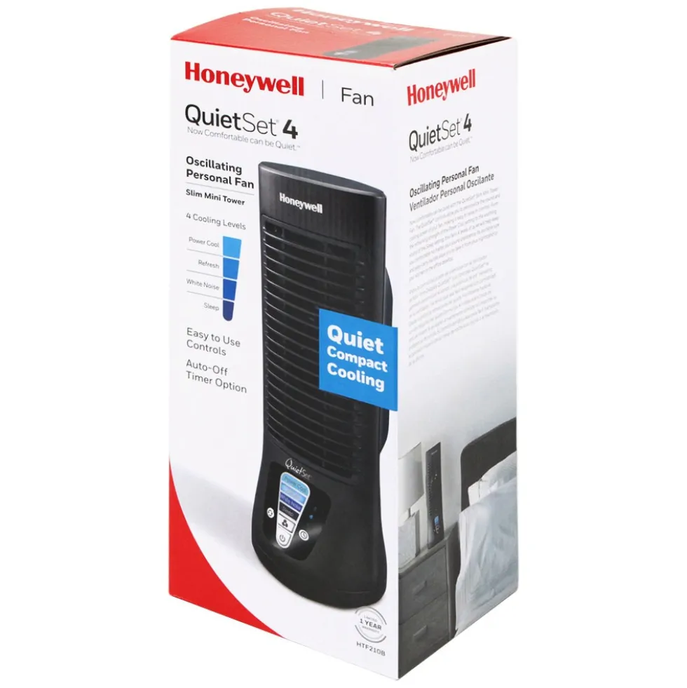 Honeywell Quiet Set Mini Tower Table Fan, HTF210B