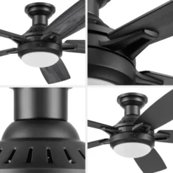 Honeywell Radstock 52 inch Contemporary Ceiling Fan with Color Changing Light, Remote Control and Five Dual Finish Blades - 53001