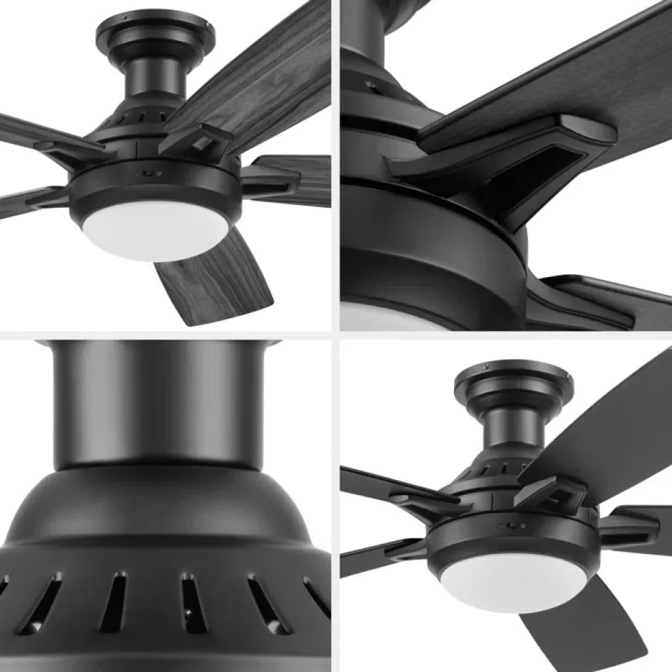 Honeywell Radstock 52 inch Contemporary Ceiling Fan with Color Changing Light, Remote Control and Five Dual Finish Blades - 53001