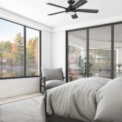 Honeywell Radstock 52 inch Contemporary Ceiling Fan with Color Changing Light, Remote Control and Five Dual Finish Blades - 53001