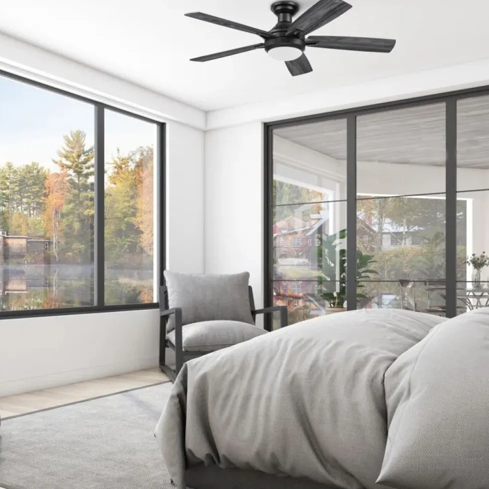 Honeywell Radstock 52 inch Contemporary Ceiling Fan with Color Changing Light, Remote Control and Five Dual Finish Blades - 53001