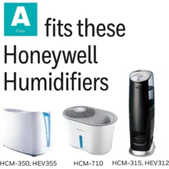 Honeywell Replacement Wicking Humidifier Filter A, 3 Pack - Without Blue Pre-Filter