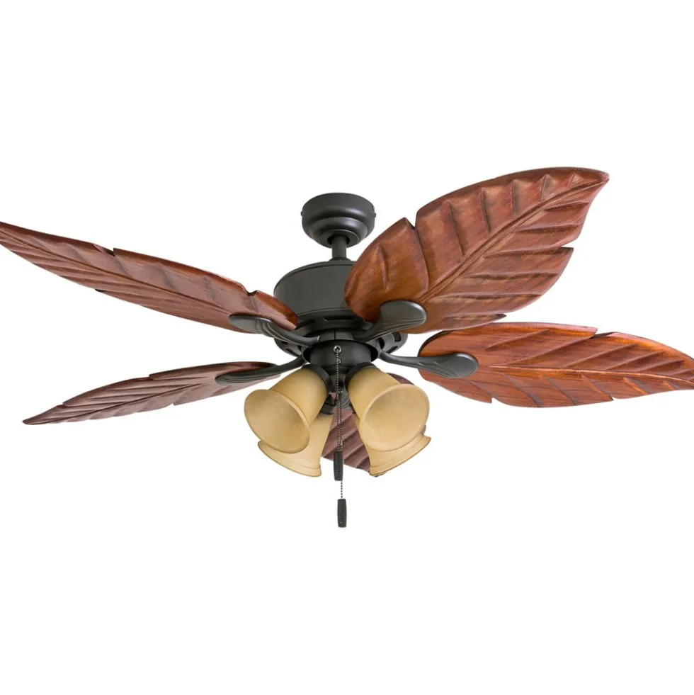 Honeywell Royal Palm Indoor Ceiling Fan, Bronze Tropical, 52-Inch - 50503