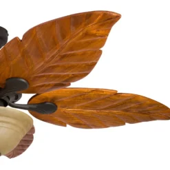 Honeywell Royal Palm Tropical LED Ceiling Fan with Sunset Bowl Light, Bronze, 52-Inch - 50204
