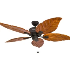 Honeywell Royal Palm Tropical LED Ceiling Fan with Sunset Bowl Light, Bronze, 52-Inch - 50204