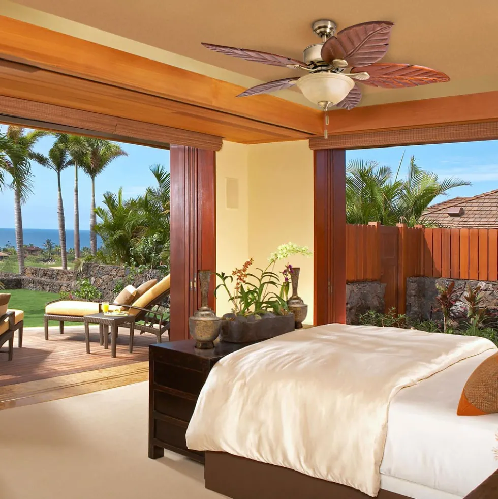 Honeywell Sabal Palm Tropical LED Ceiling Fan with Sunset Bowl Light, 52-Inch - 50500