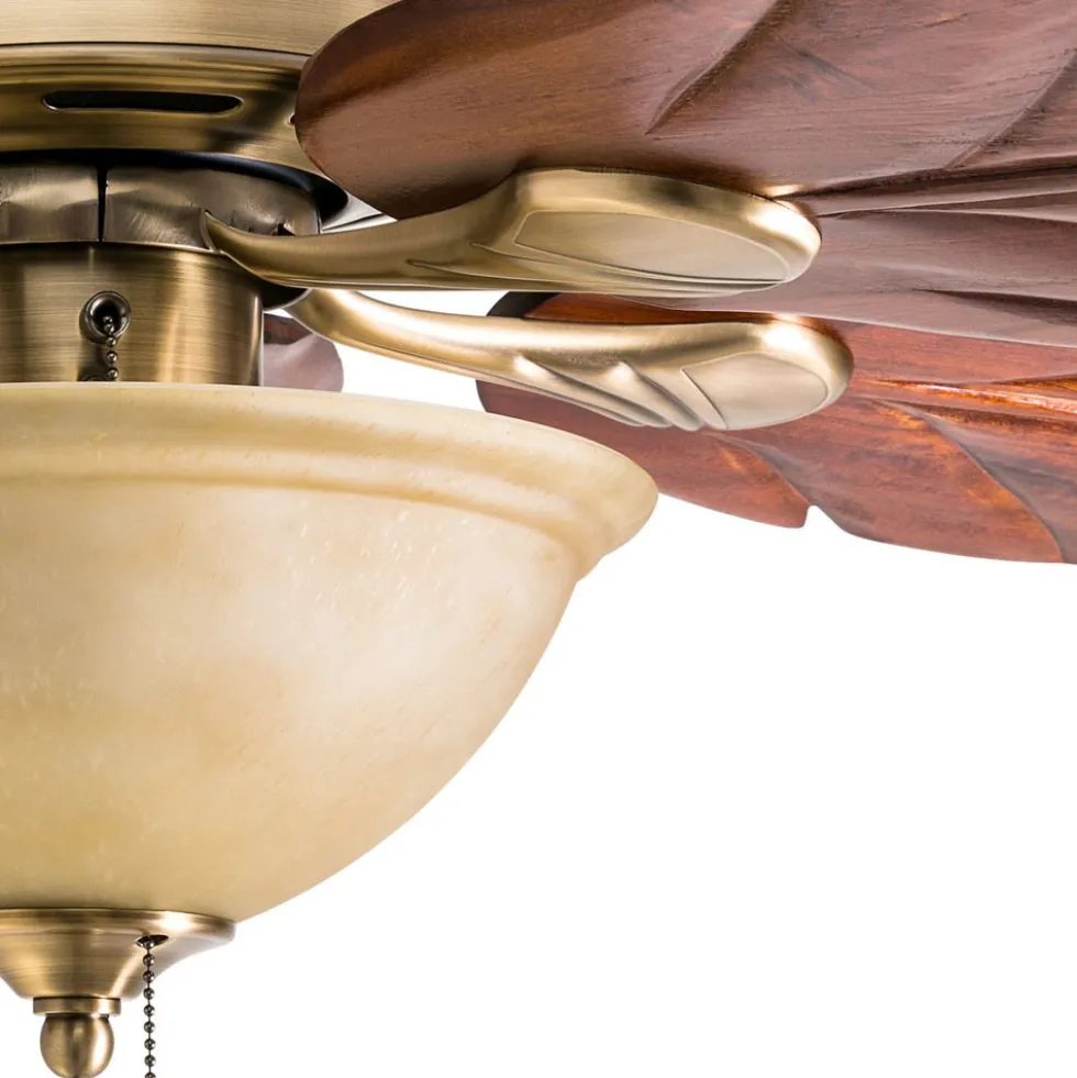 Honeywell Sabal Palm Tropical LED Ceiling Fan with Sunset Bowl Light, 52-Inch - 50500