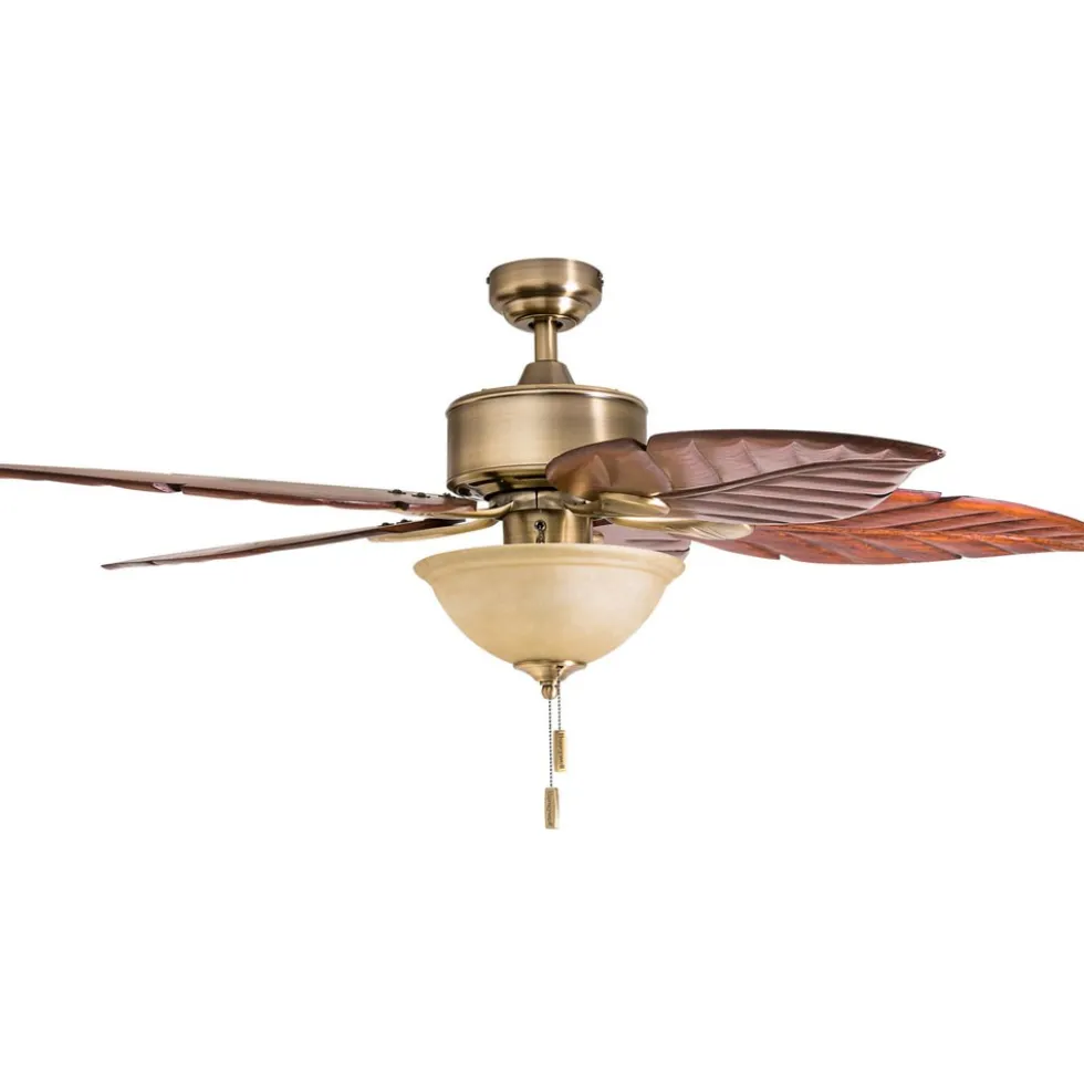 Honeywell Sabal Palm Tropical LED Ceiling Fan with Sunset Bowl Light, 52-Inch - 50500