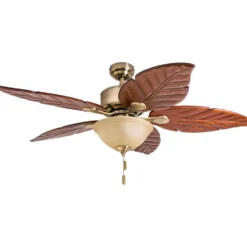 Honeywell Sabal Palm Tropical LED Ceiling Fan with Sunset Bowl Light, 52-Inch - 50500