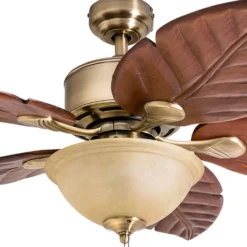 Honeywell Sabal Palm Tropical LED Ceiling Fan with Sunset Bowl Light, 52-Inch - 50500