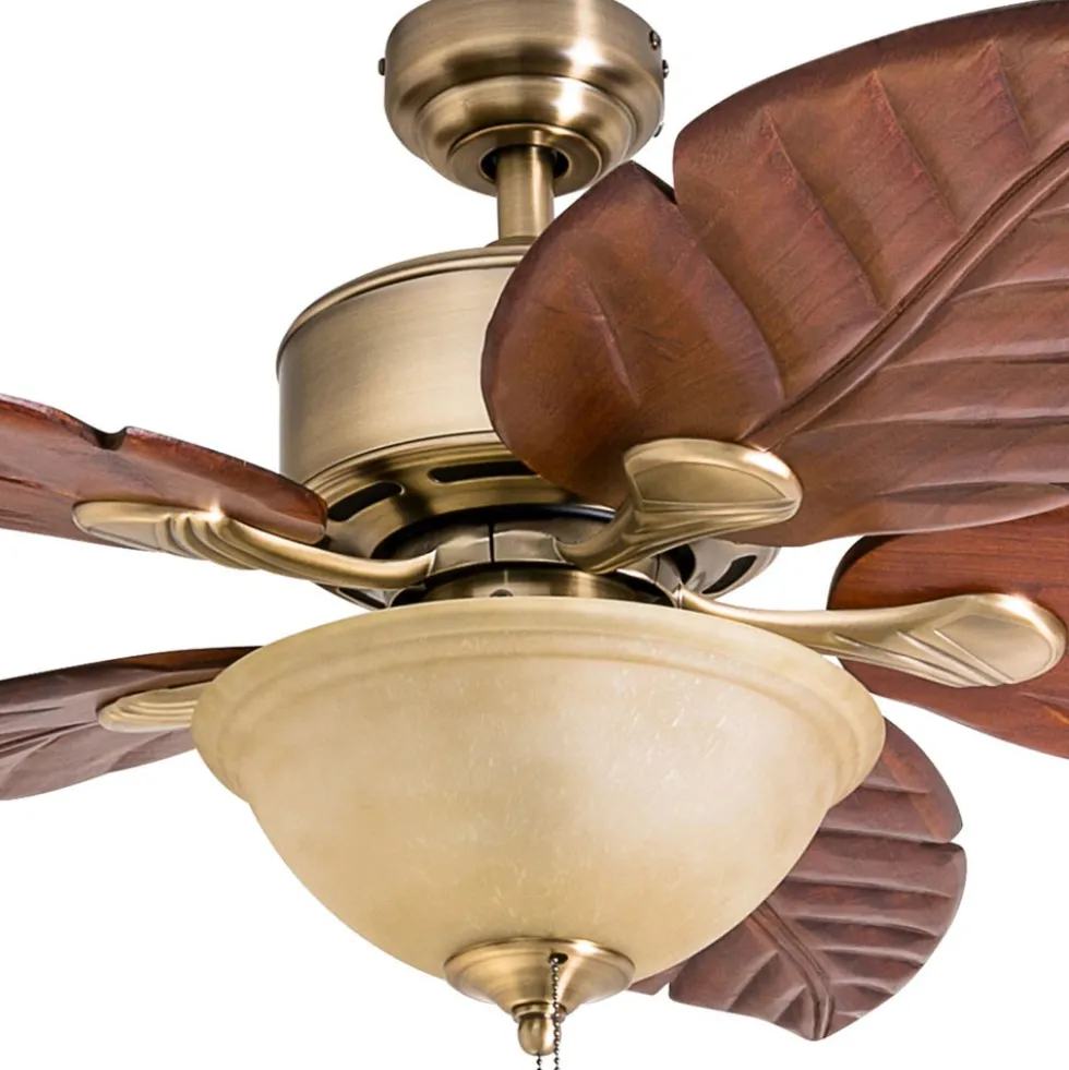 Honeywell Sabal Palm Tropical LED Ceiling Fan with Sunset Bowl Light, 52-Inch - 50500