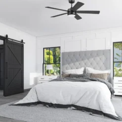 Honeywell Schilling 52 Inch Indoor Matte Black LED Ceiling Fan with Remote Control - 53040
