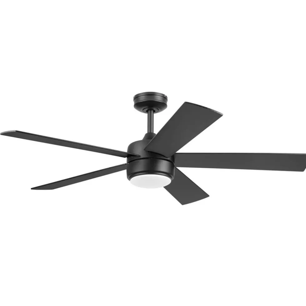 Honeywell Schilling 52 Inch Indoor Matte Black LED Ceiling Fan with Remote Control - 53040