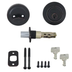 Honeywell Single Cylinder Deadbolt, Oil Rubbed Bronze, 8111409