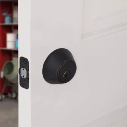 Honeywell Single Cylinder Deadbolt, Oil Rubbed Bronze, 8111409