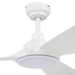 Honeywell Sirro Indoor or Covered Outdoor Ceiling Fan with Adjustable LED Light, 52-Inch, White - 53025-03