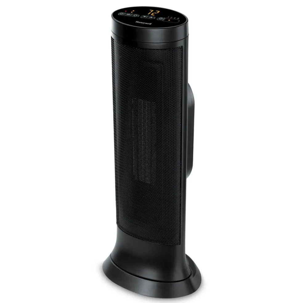 Honeywell Slim Ceramic Tower Whole Room Heater in Black, HCE317B