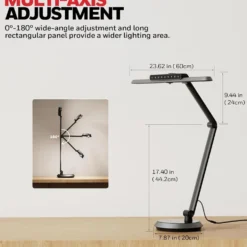 Honeywell Smart Motion Sensing Desk Lamp with Adjustable Arm and Touch Controls - HWT-H9
