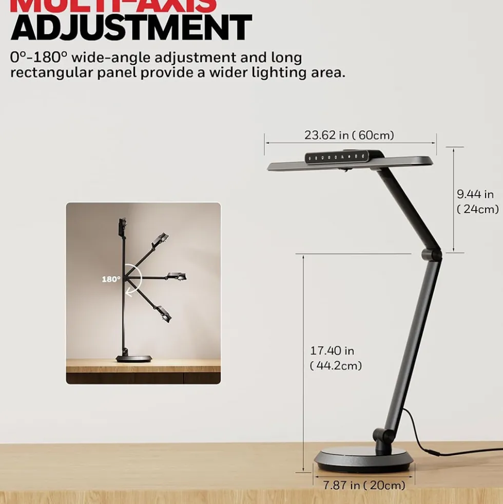 Honeywell Smart Motion Sensing Desk Lamp with Adjustable Arm and Touch Controls - HWT-H9