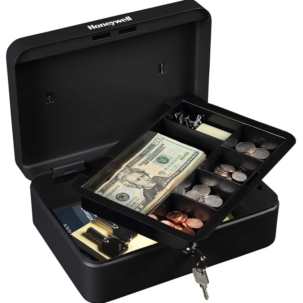 Honeywell 6112 Steel Cash Box (1 Bill / 5 Coin Slots)