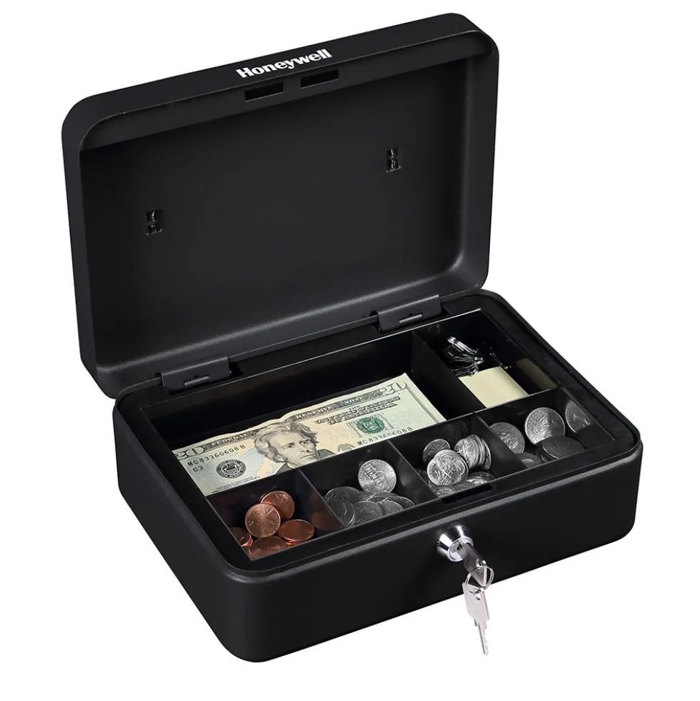 Honeywell 6112 Steel Cash Box (1 Bill / 5 Coin Slots)