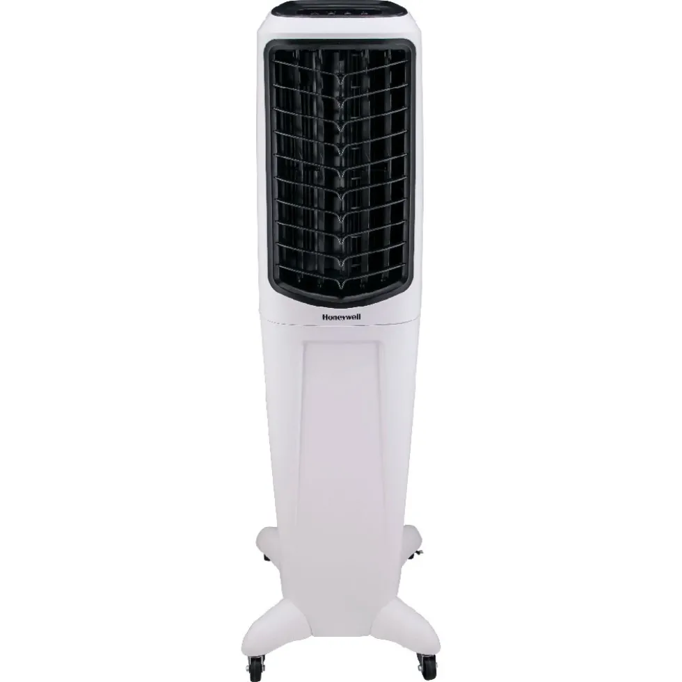 Honeywell TC50PEU Evaporative Tower Air Cooler with Fan and Humidifier, Washable Dust Filter, 588 CFM - 12.5 Gallon Tank, White