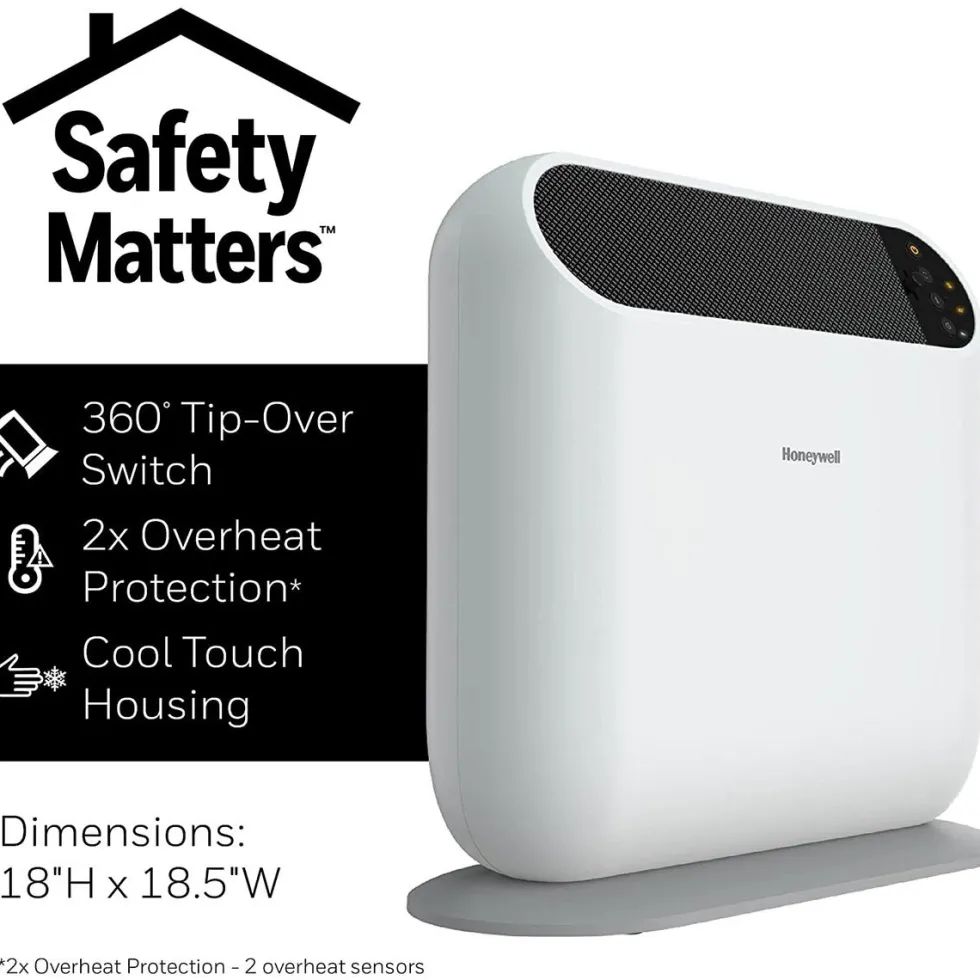 Honeywell ThermaWave 6 Ceramic Heater With Programmable Thermostat - White, HCE870W