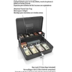 Honeywell 6213 Tiered CantiDoor Lever Cash Box (4 Bill/5 Coin Slots)