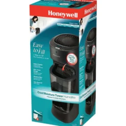 Honeywell Top Fill Cool Moisture Tower Humidifier with Digital Humidistat - Black, HEV620B