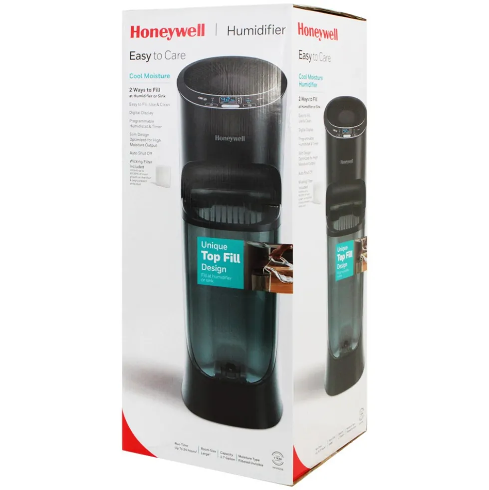 Honeywell Top Fill Cool Moisture Tower Humidifier - Black, HEV615B