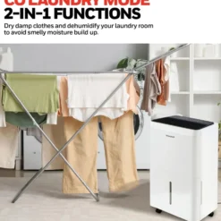Honeywell TPFIT50PWK 50-Pint Energy Star Portable Dehumidifier with Drain Pump