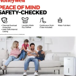 Honeywell TPFIT32WK 32 Pint Energy Star Portable Dehumidifier