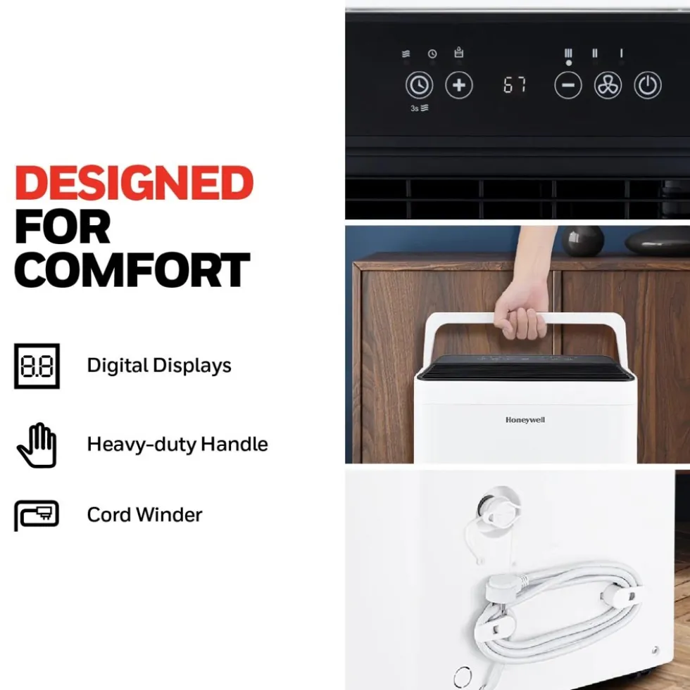 Honeywell TPFIT50WK 50-Pint Energy Star Portable Dehumidifier