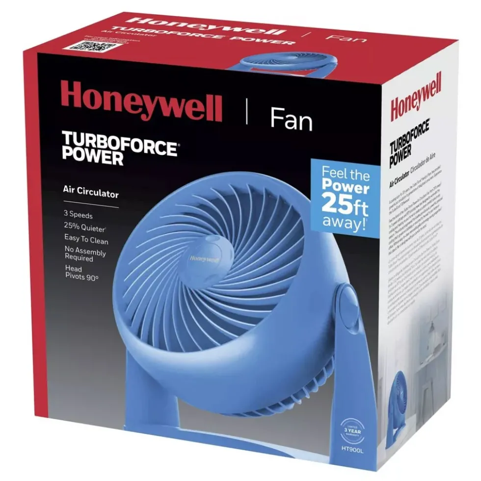 Honeywell TurboForce Power Fan and Air Circulator - Energetic Blue, HT900L